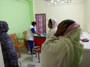 Patients Smile on the Face of Getting Blood Test at Very Low Cost at Suri SMC Clinic