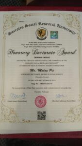 Dr. Malay Pit Receives Honorary Doctorate and International Recognition for Social Development Work 